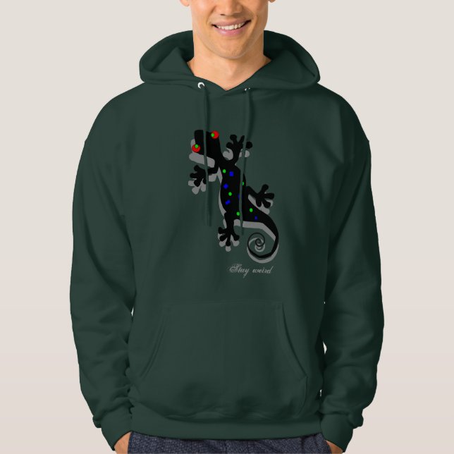 Funky Gecko Sötskjorta för manar Hoodie (Framsida)