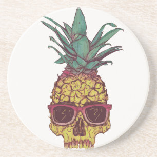 Funky Geek Coola Pineapple Punk Underlägg Sandsten