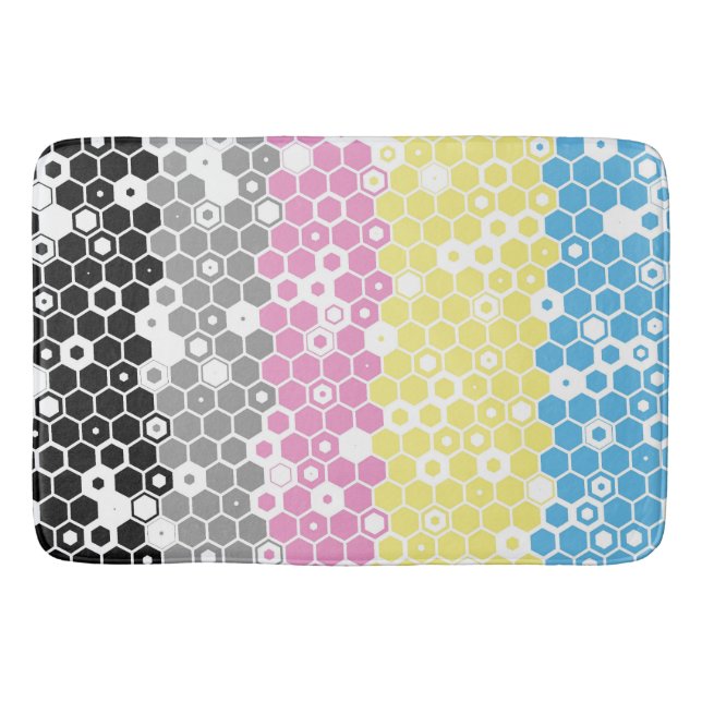 Funky Geometrisk Modern Abstrakt Polygender Pride  Badrumsmatta (Framsidan)