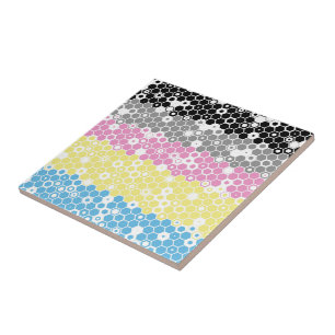 Funky Geometrisk Modern Abstrakt Polygender Pride  Kakelplatta