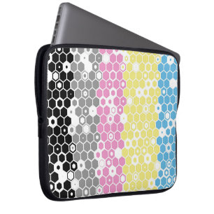 Funky Geometrisk Modern Abstrakt Polygender Pride Laptop Fodral