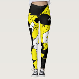 Funky Geometry Abstrakt Art Sport Vinnare Leggings