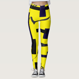 Funky Geometry Abstrakt Art Sport Winners Leggings