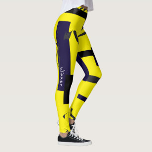 Funky Geometry Abstrakt Art Sport Winners Leggings