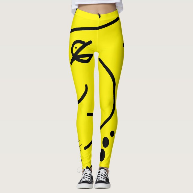 Funky Geometry Abstrakt Art Sport Winners Leggings (Framsida)