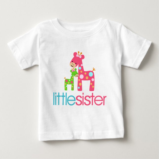 Funky Giraffe Little Sister Tshirt Tröja (Framsida)
