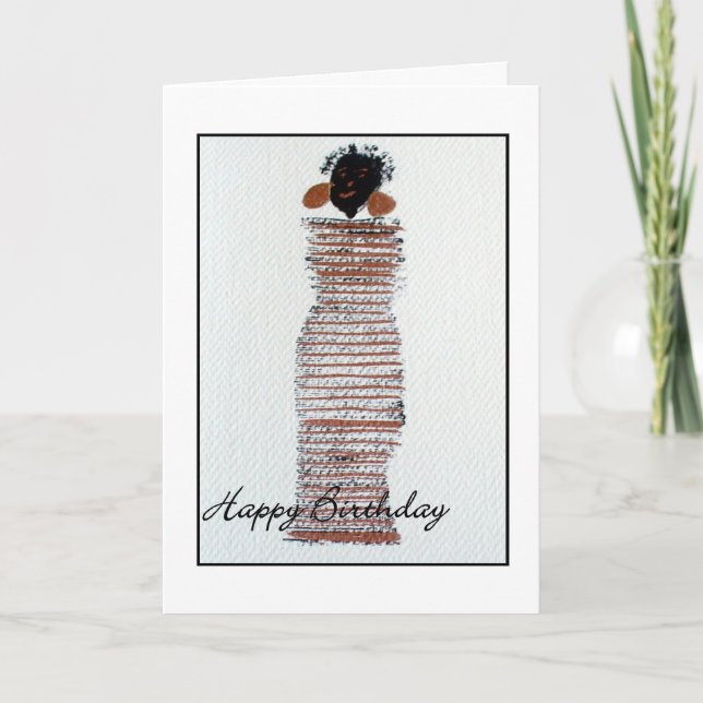 Funky Girl Grattis på födelsedagen Greeting Card Kort (Framsida)