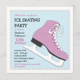 Funky Girl Ice Skalar Födelsedagsfest inbjudan