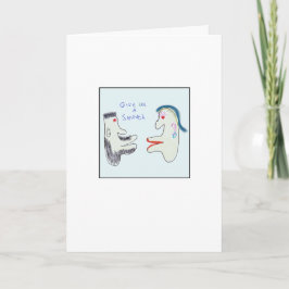 Funky Give Us a Smooch Illustrated Kissing Kort