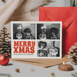 Funky God jul Groovy Photo jul Kort