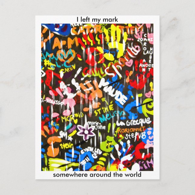 funky graffitis vykort (Framsida)