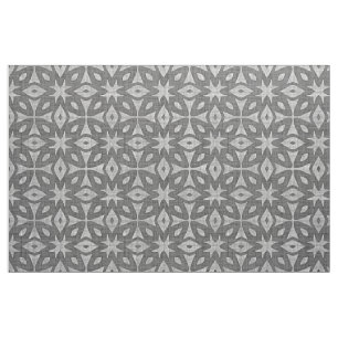 Funky Grått Faux Batik Linen Squares Mönster Tyg