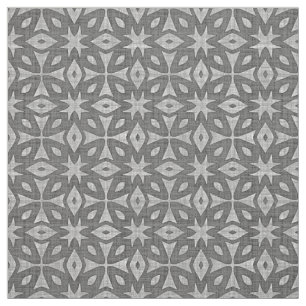 Funky Grått Faux Batik Linen Squares Mönster Tyg