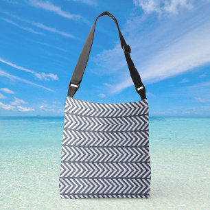 Funky Grått Patternated Crossbody Bag Axelväska