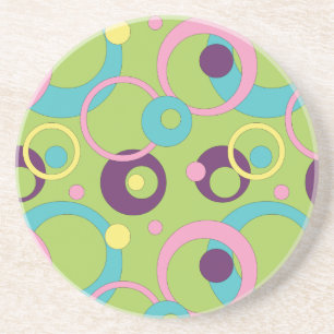 Funky Green Circles Sandstensundersats Underlägg