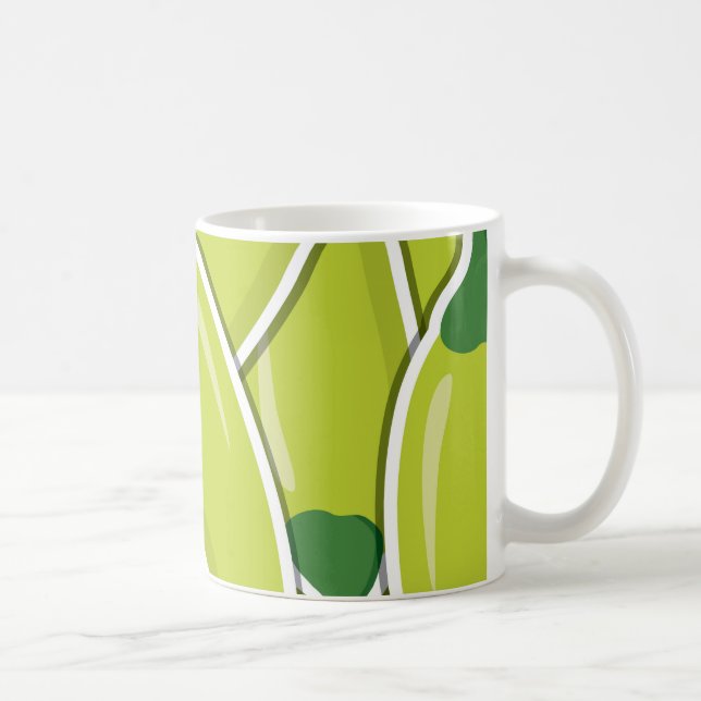 Funky grönt chilipeppar kaffemugg (Höger)