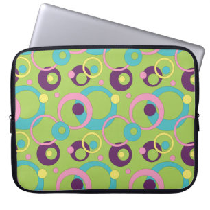 Funky Grönt Circles Laptop sleeve