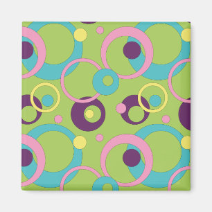 Funky Grönt Circles Magnet