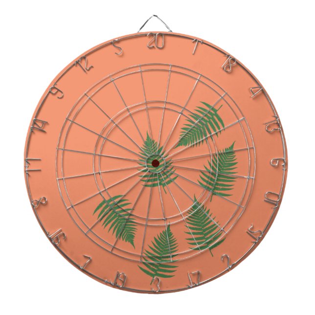 Funky Grönt Fern Lucky Darts Board Piltavla (Framsidan)