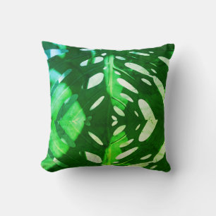Funky Grönt Löv Dekorativ kudde Cushion