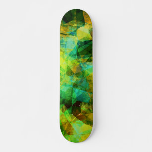 Funky Gröntar Modern abstrakt design Mini Skateboard Bräda 18,5 Cm
