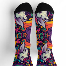 Funky groovy colorful Unicorn Youthful unisex