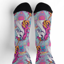 Funky Groovy flickaktigt rosa-baby blue Unicorn