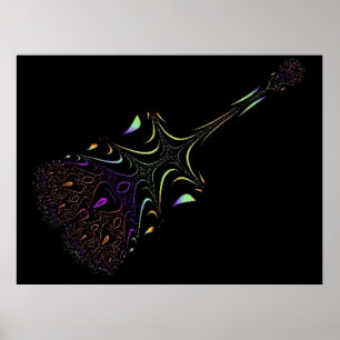 Funky Guitar 8 Skriv ut Poster