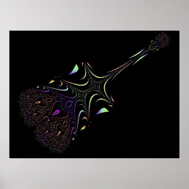 Funky Guitar 8 Skriv ut Poster (Framsidan)