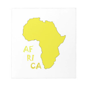 Funky gul Afrika-karta Anteckningsblock