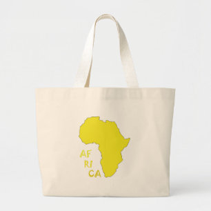 Funky gul Afrika-karta Jumbo Tygkasse