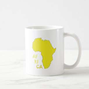 Funky gul Afrika-karta Kaffemugg