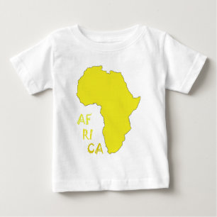 Funky gul Afrika-karta Tee