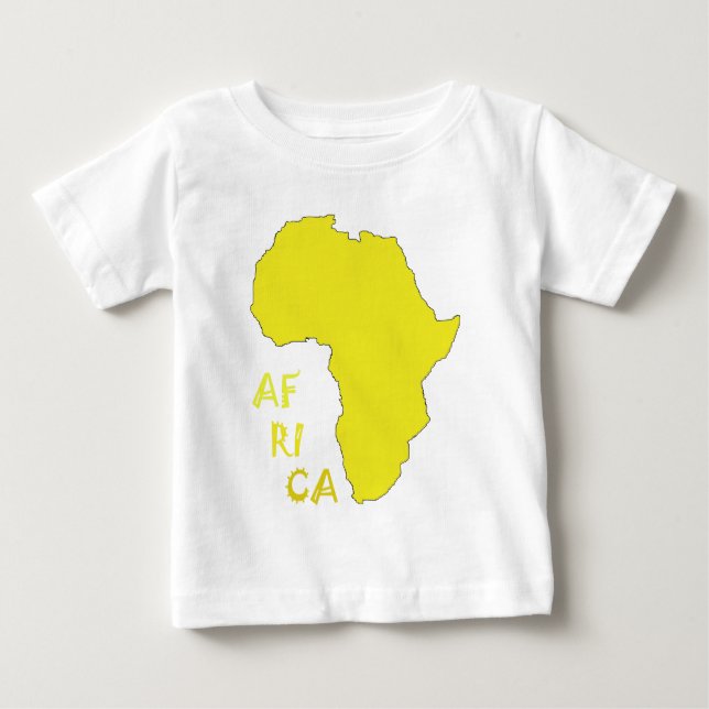 Funky gul Afrika-karta Tee (Framsida)