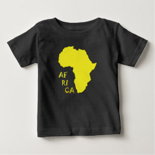 Funky gul Afrika karta Tee Shirt