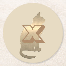 Funky Guld Cat Underlägg