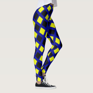 Funky Gult Black Blocks Leggings