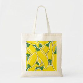 Funky gult chilipeppar tygkasse