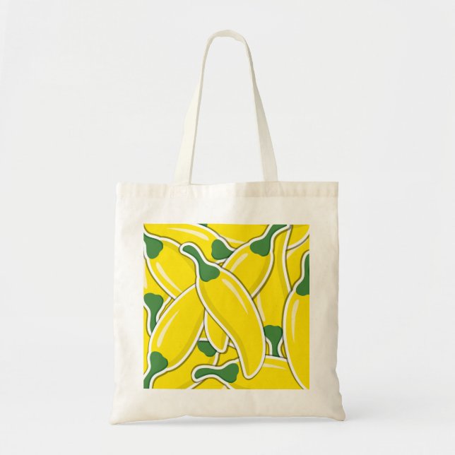 Funky gult chilipeppar tygkasse (Framsidan)