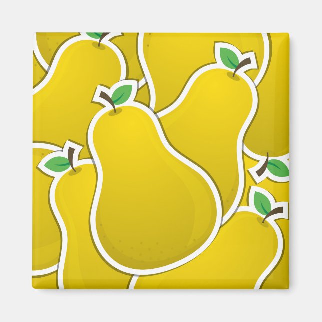 Funky gult päron magnet (Framsidan)