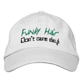 Funky Hair Humor Grönt Black Broderad Keps