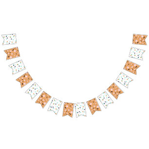 Funky Halloween mönster polka dot spöken Vimplar