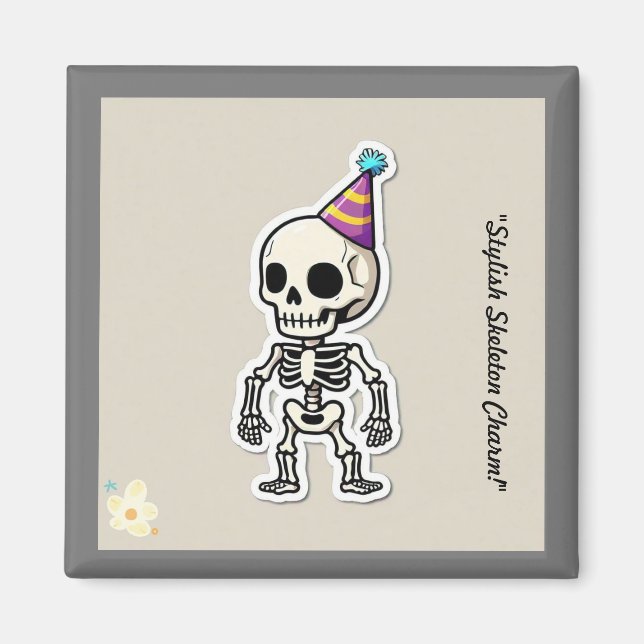 "Funky Halloween-tecken" Magnet (Framsidan)