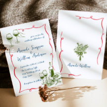 Funky Hand plockade Scribble Retro Bröllop