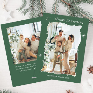 Funky Hand plockade Scribble Retro jul 2 foto Julkort