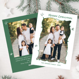 Funky Hand plockade Scribble Retro jul 2 foto Julkort