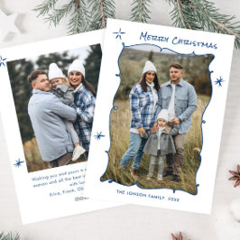 Funky Hand plockade Scribble Retro jul 2 foto Julkort