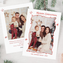 Funky Hand plockade Scribble Retro jul 2 foto Julkort