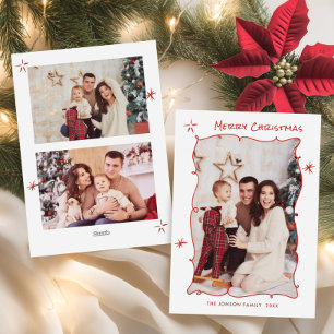 Funky Hand plockade Scribble Retro jul 3 foto Julkort