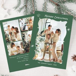 Funky Hand plockade Scribble Retro jul 5 foto Julkort